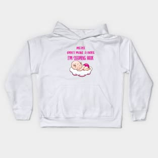 please don't make a noise i'm sleeping here Kids Hoodie